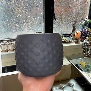 Cool pattern design grey/bluish vase planter